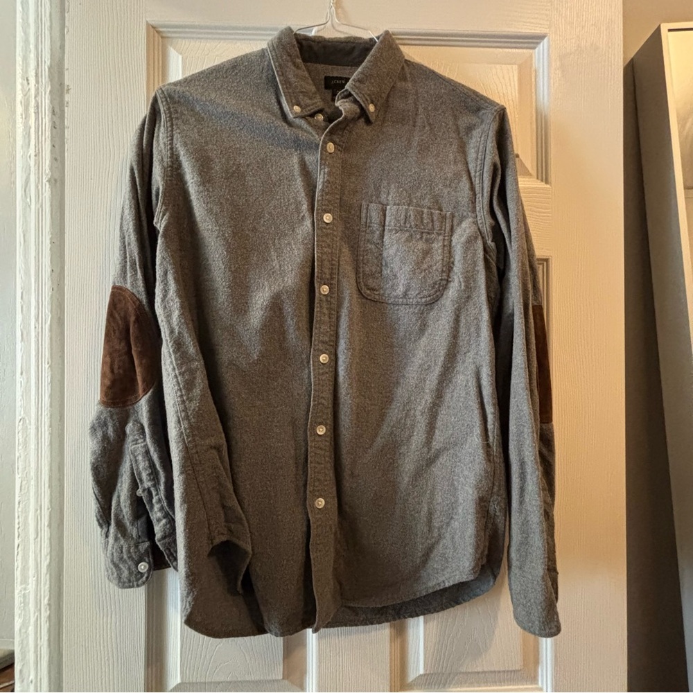 J Crew cotton and wool shirt with elbow pads